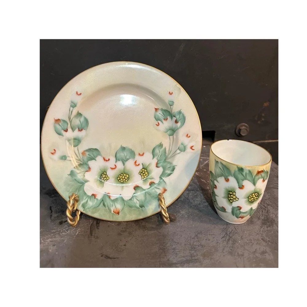Vintage‎ 1944 Royal Bavarian Hutschenreuther Plate & Thomas Bavaria Cup Set